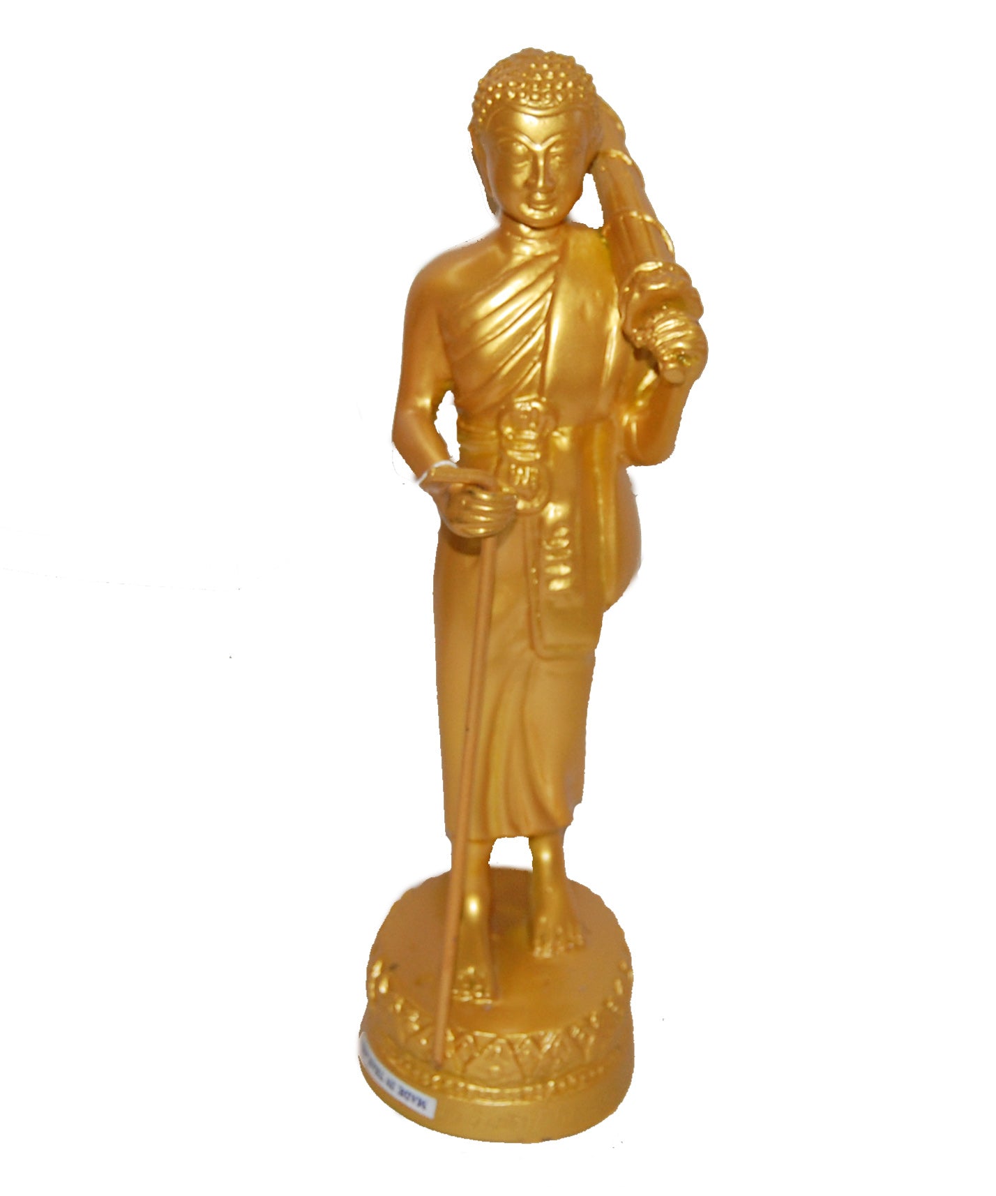 Cast Bronze Traveling Monk with Umbrella