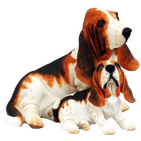 Basset Hound Figurine 4" Tall
