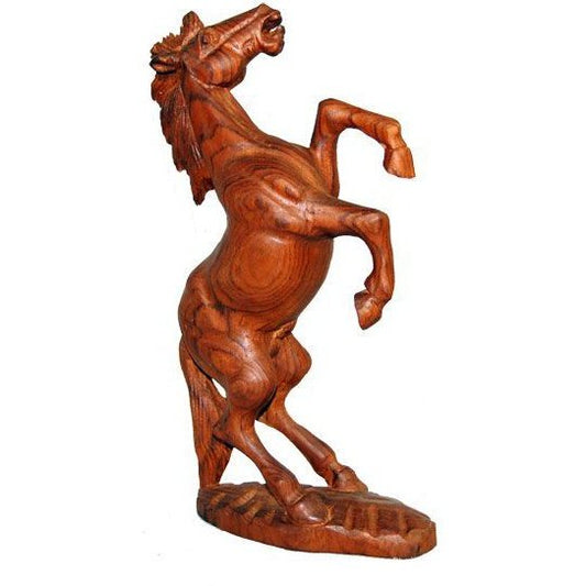 Carved Horse Rearing Up 12"