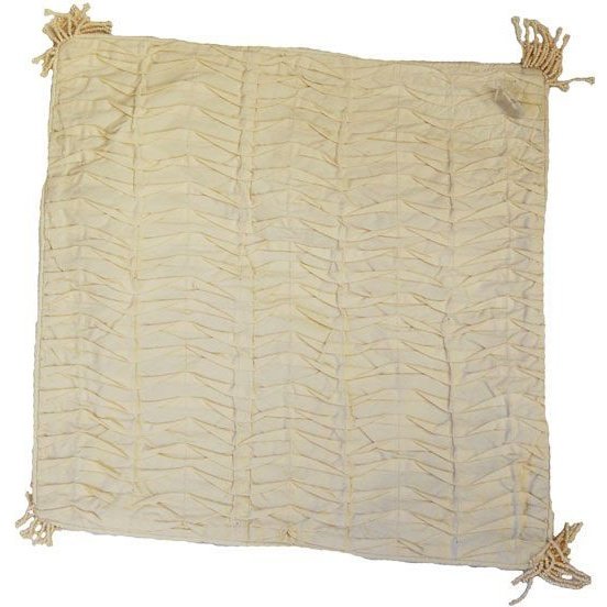 Cream Pillow Case Swirl 17" x 18"