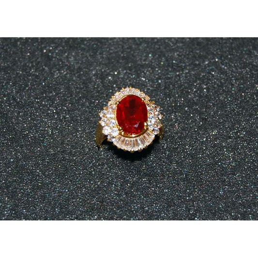 Gold dipped Red Stone Ring Size 7