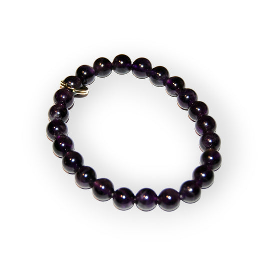 Amethyst Spiritual Bracelet Smooth Beads