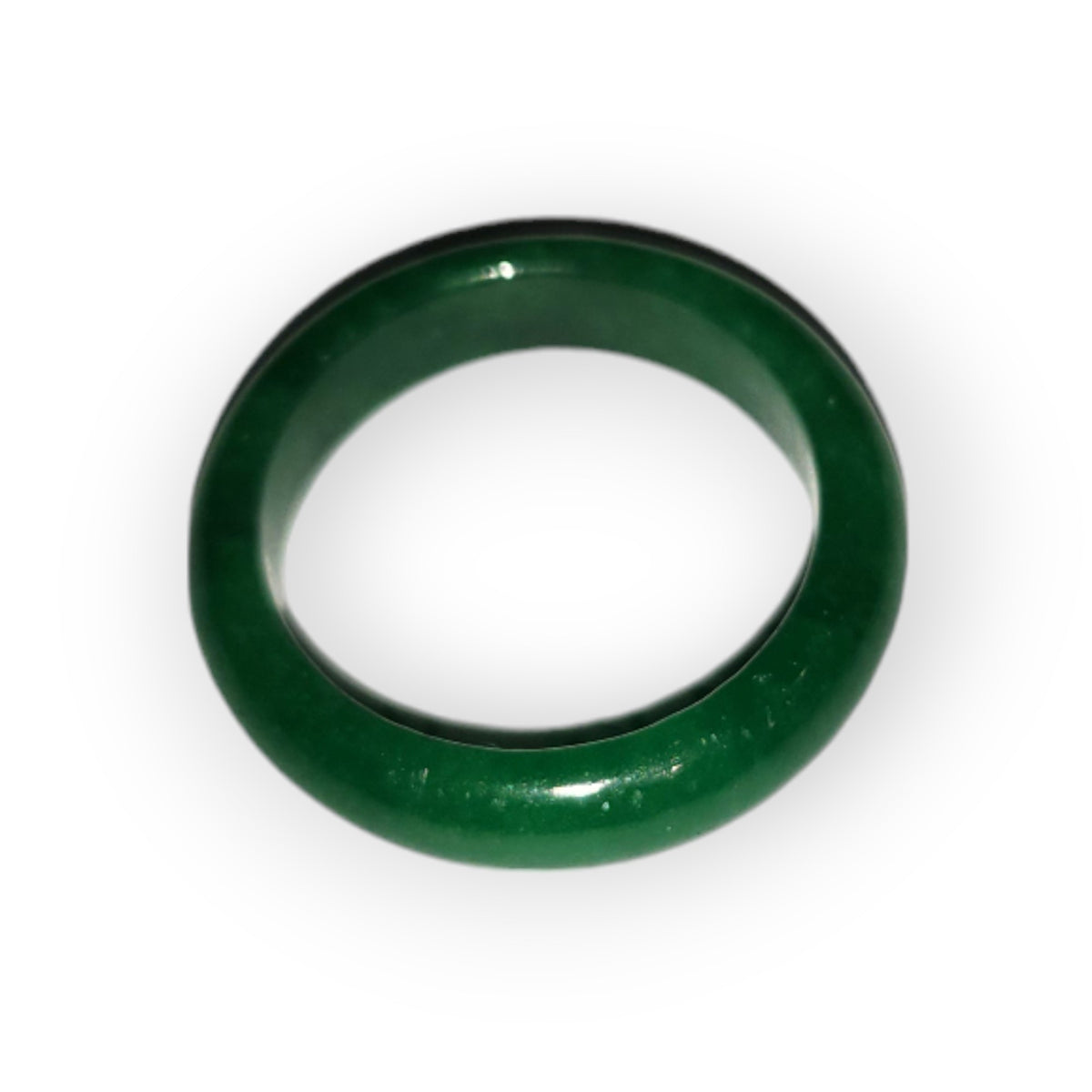 Dark green jade ring