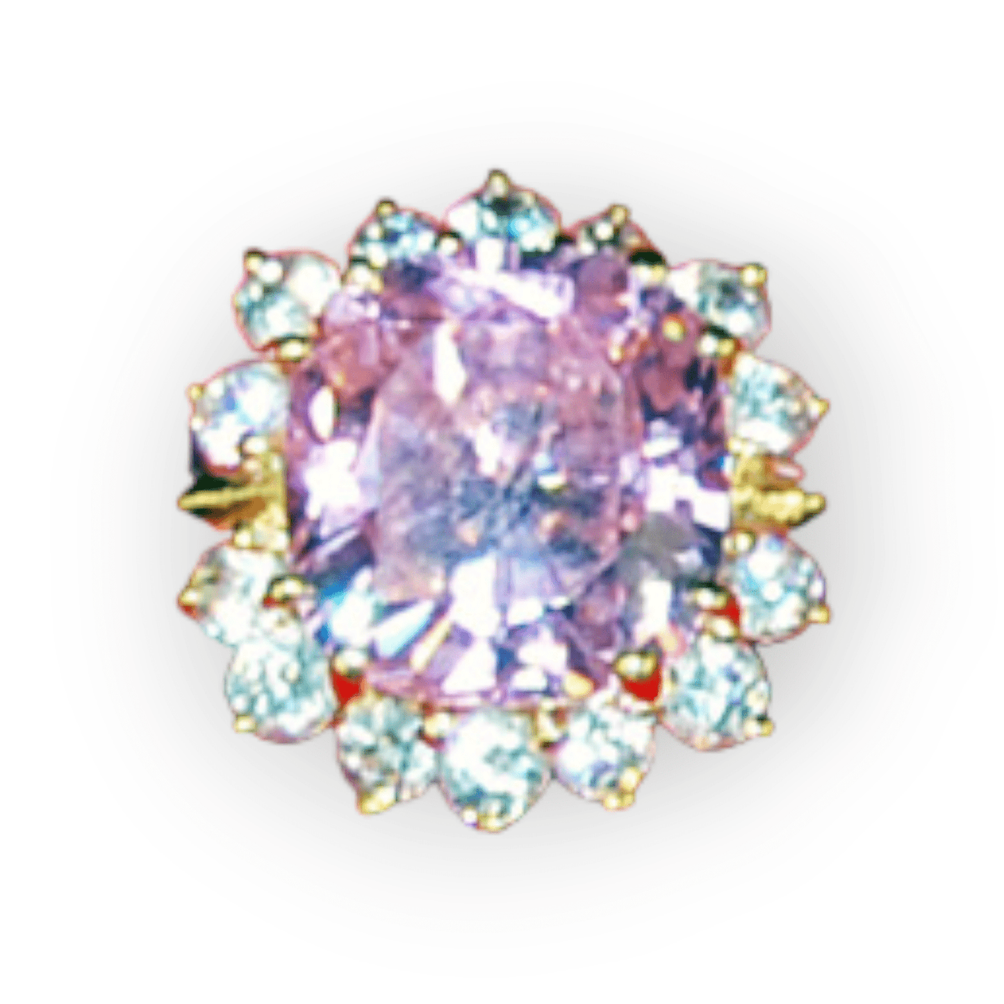 Ring Pink CZ Stone Size 8
