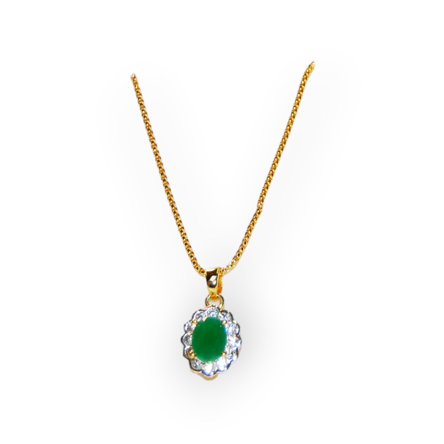 Gold-Plated Necklace and Pendant