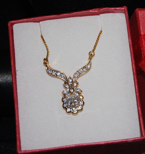 Gold-Plated Necklace and Pendant