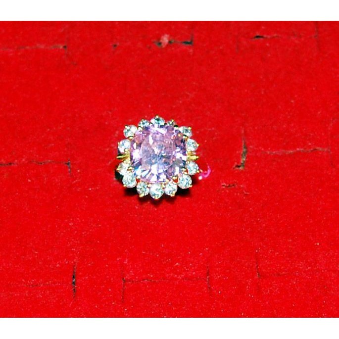 Ring Pink CZ Stone Size 8