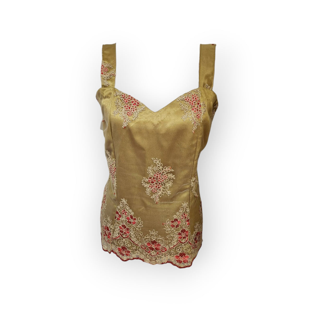 Gold embroidered camisole blouse, second view