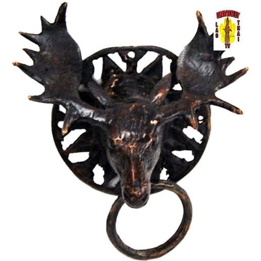 Bronze Moose Head Door Knock