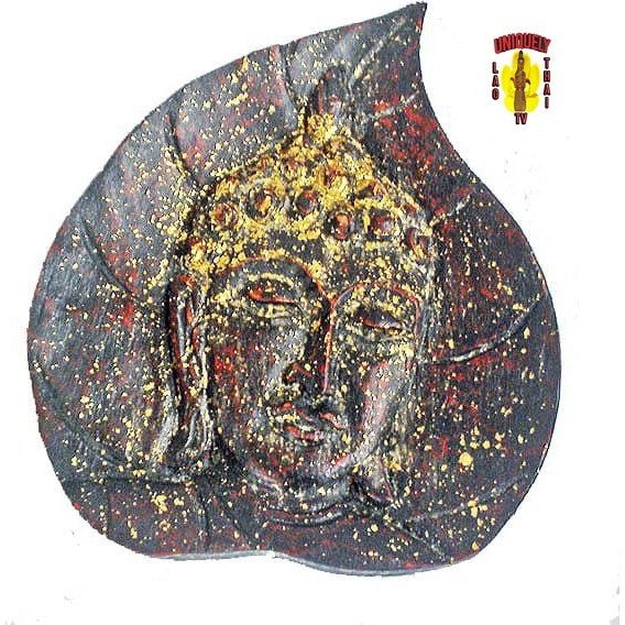Buddha Face on Dark Gold