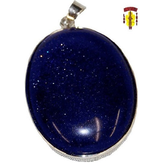 Dark Blue Sparkly Sandstone Pendant