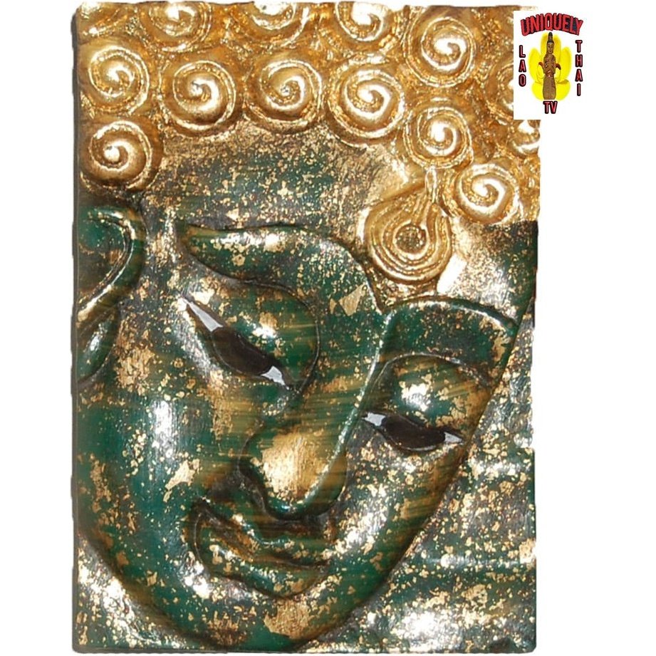 Face Buddha in Green Right