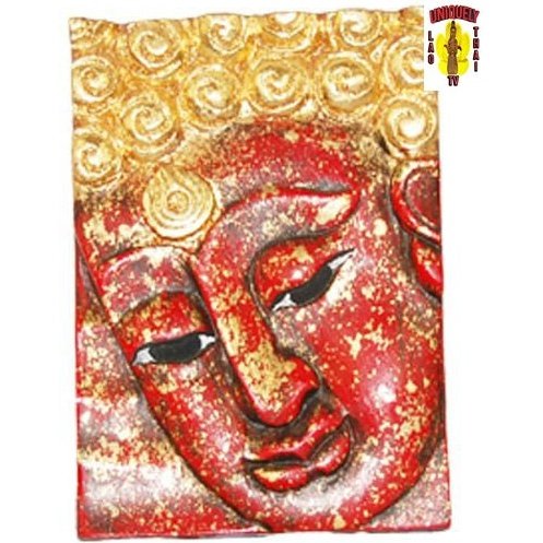 Face of Buddha in Red Left
