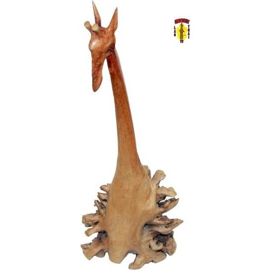 Carved Giraffes Head and Neck from Driftwood