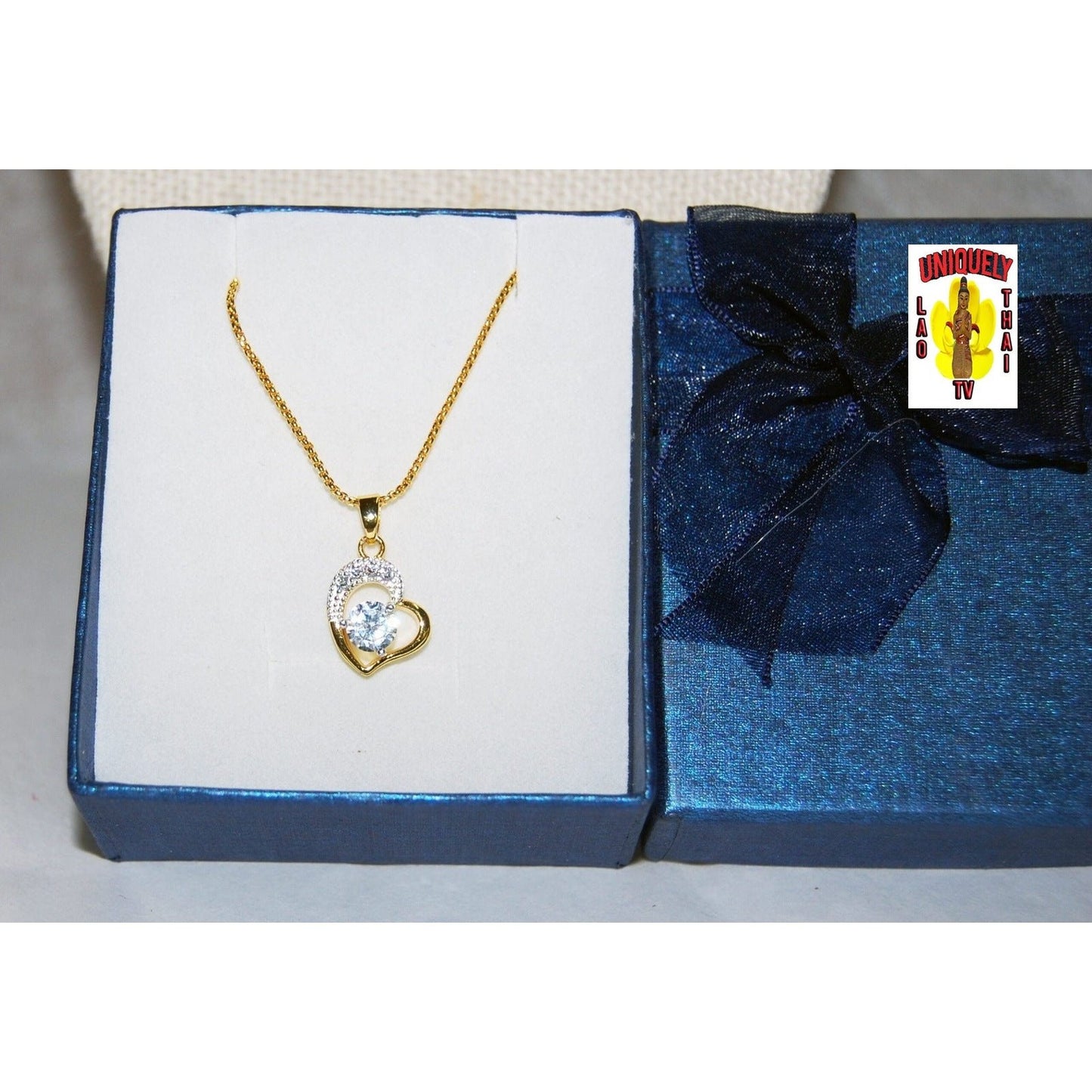 Gold-Plated Necklace and Pendant 18" Chain