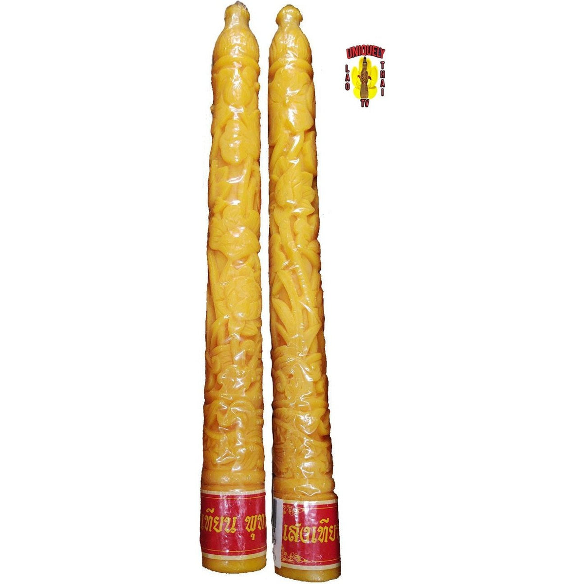 Large Temple Candle Dragon 23" Pair