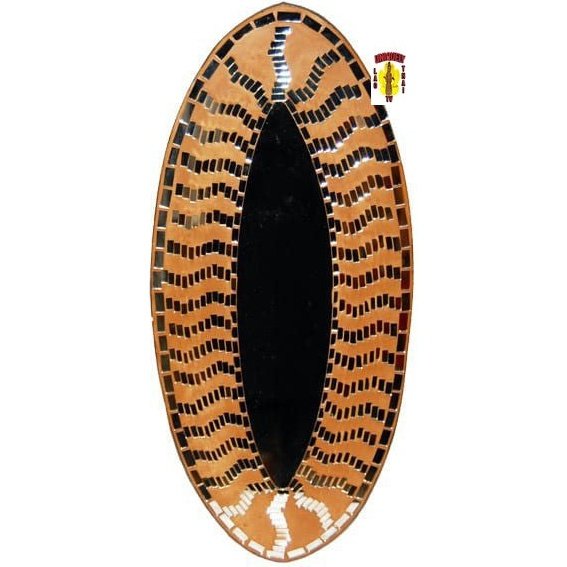 Oval Mirror Zig Zag