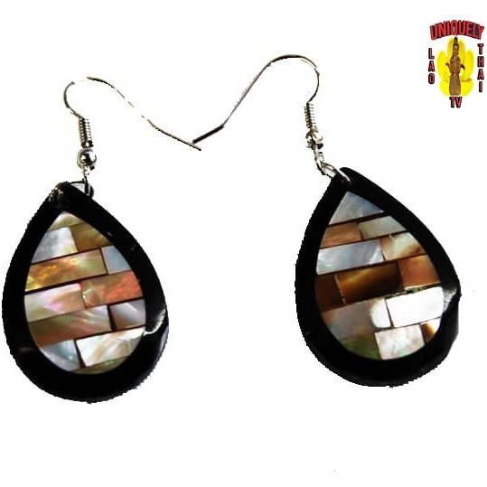 Oval Seashell Earring Pair Hook