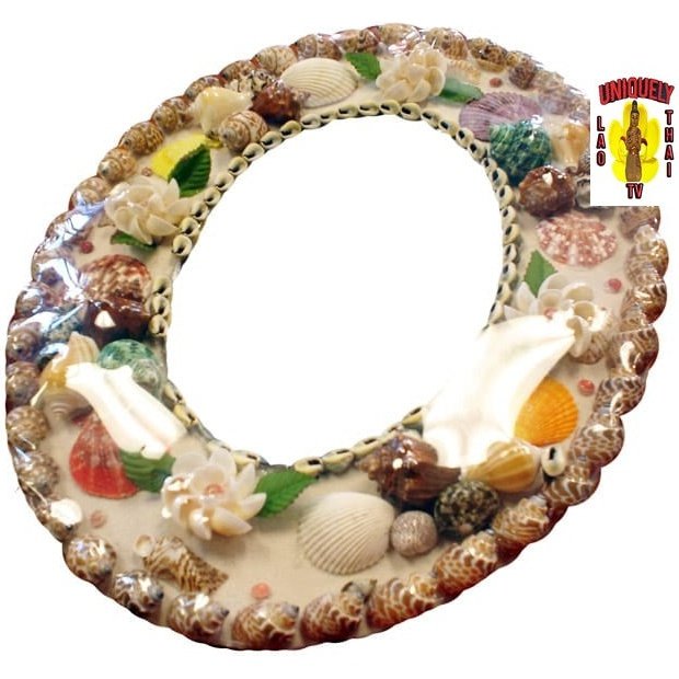 Oval Shell Frame Mirror