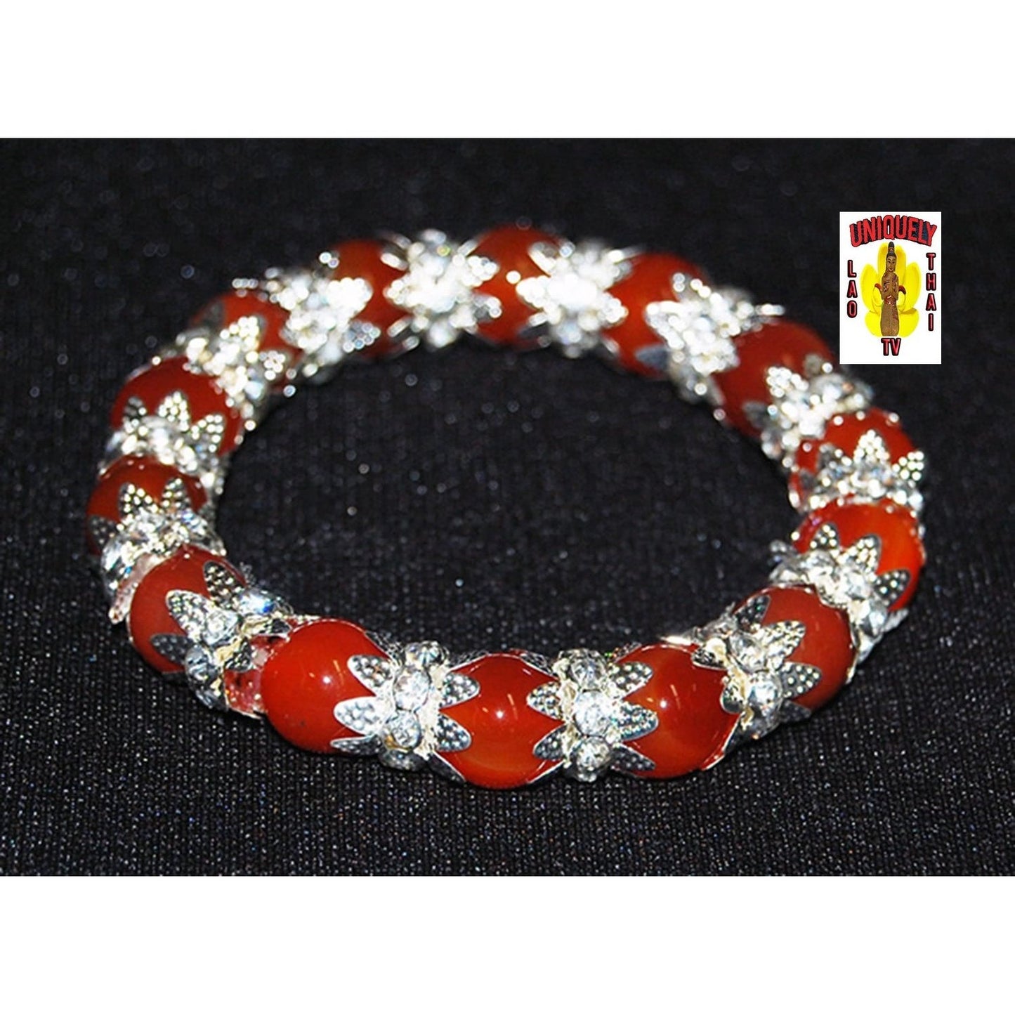 Red Agate Bracelets Elastic Cord