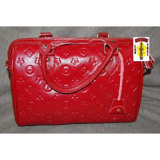Red Cowhide Handbag