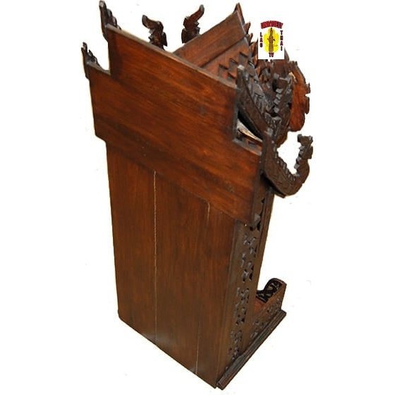 Back view of the wood spirit house altar