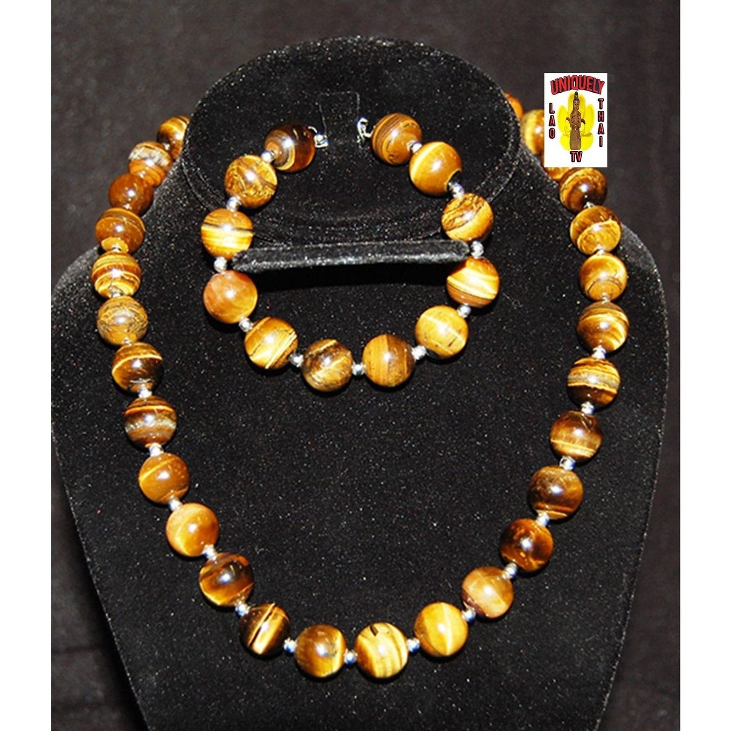 Tiger Eye Necklace and Bangle Set