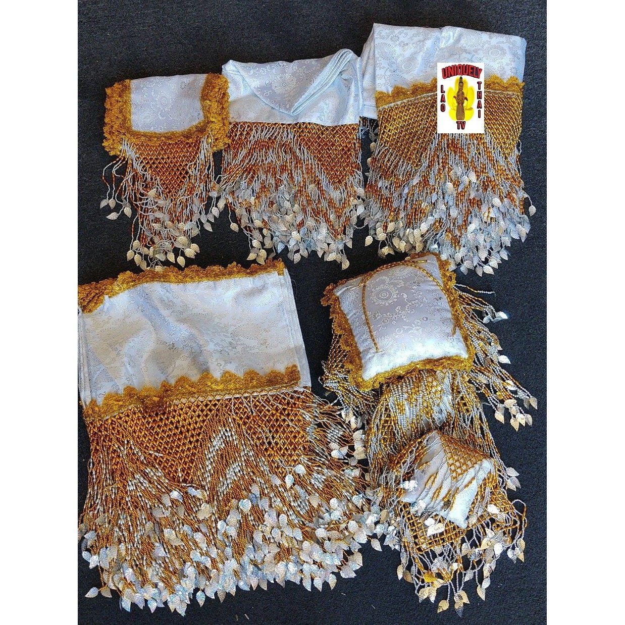 Traditional Laotian Funeral Canopy Set for Temple Offerings