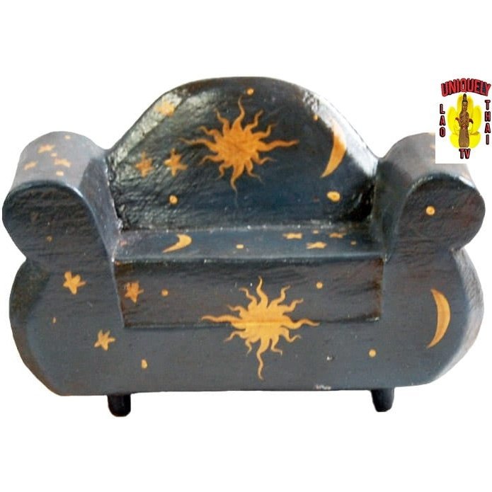 Wood Two Seater Chair BlackStar Toy Furniture