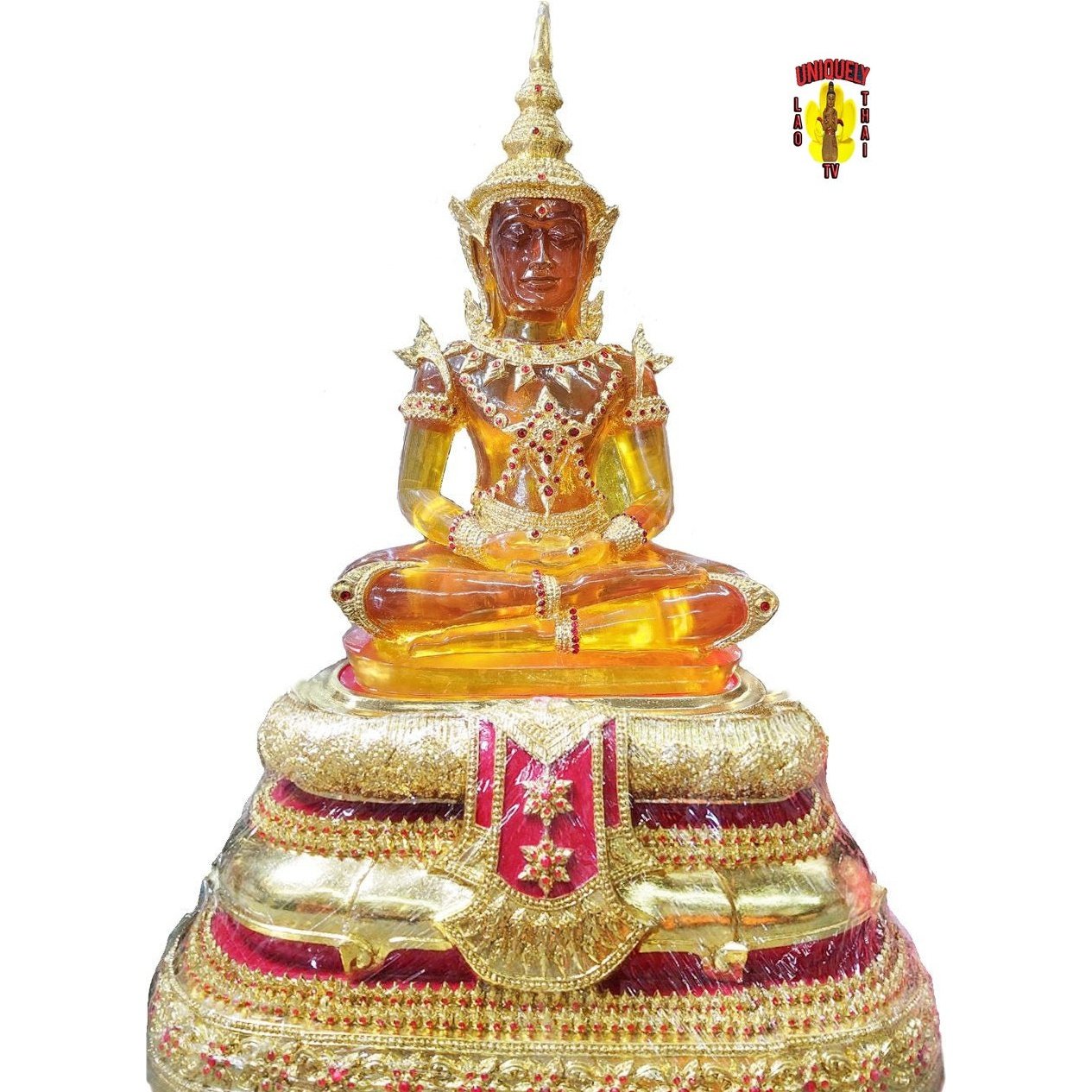 Yellow Buddha Summer Dress 19" Knee to Knee 45" Tall