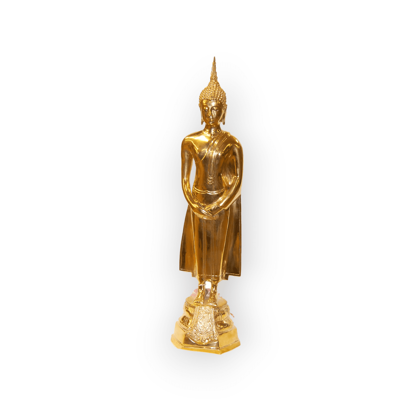 Cast Bronze Buddha Statue Sunday 10" Tall from Thailand