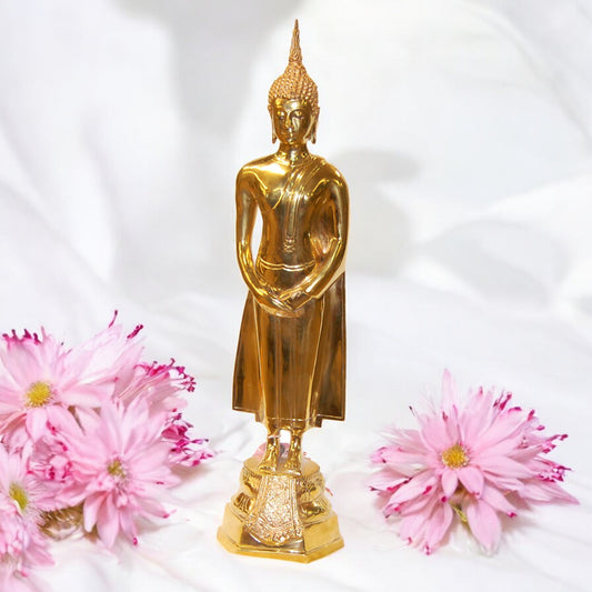 Cast Bronze Buddha Statue Sunday 10" Tall from Thailand