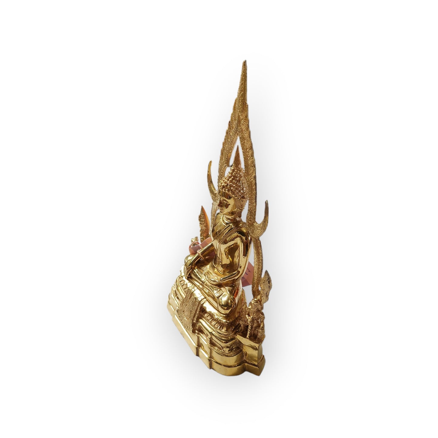 Cast Bronze Buddha With Ora 11" Tall