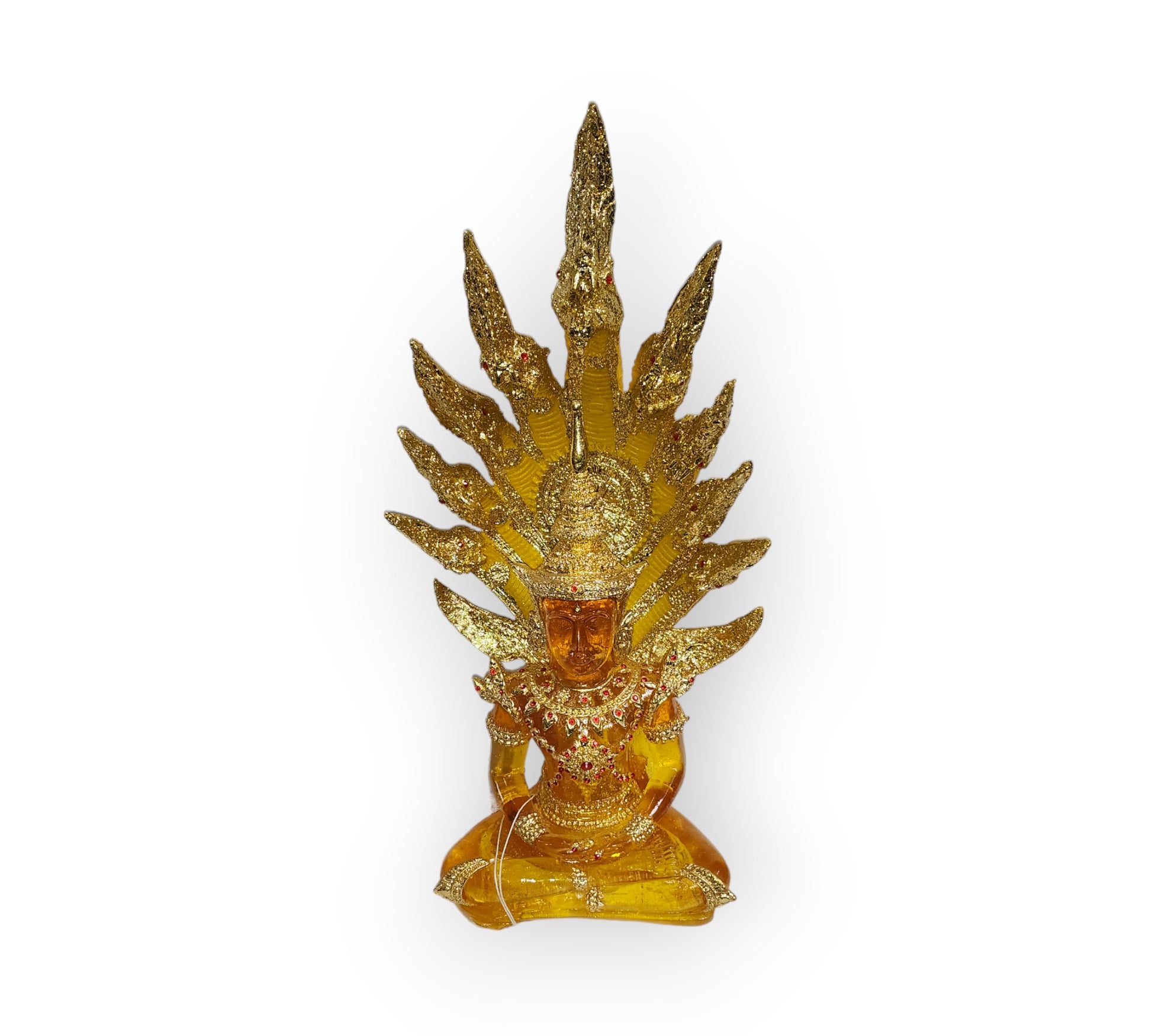 Cast Resin Buddha Saturday Yellow 20" Tall