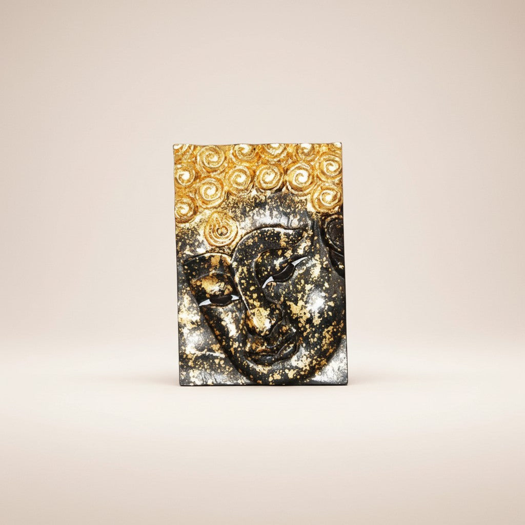 Face of Buddha Black Looking Left