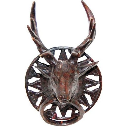Bronze Deer Head Door Knocker-3.5x 3.5x 6"