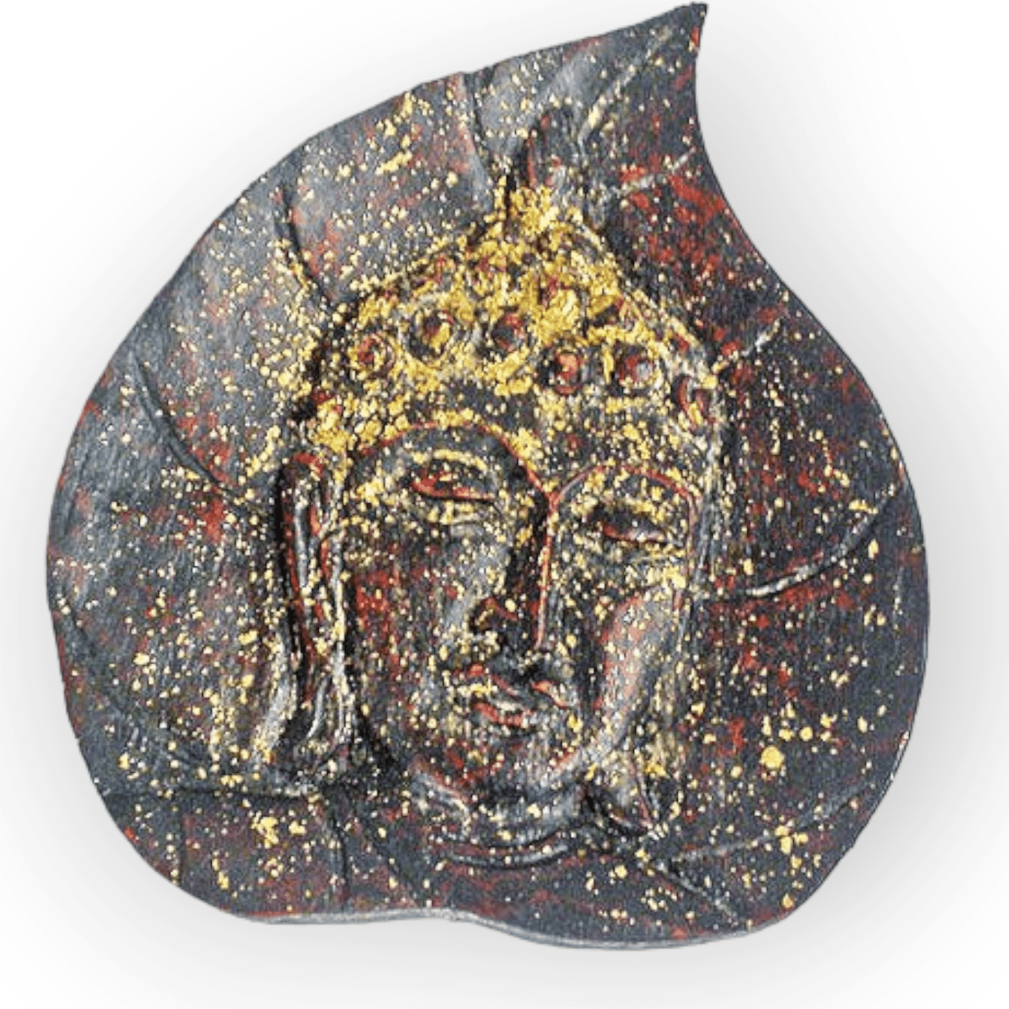 Buddha Face on Dark Gold