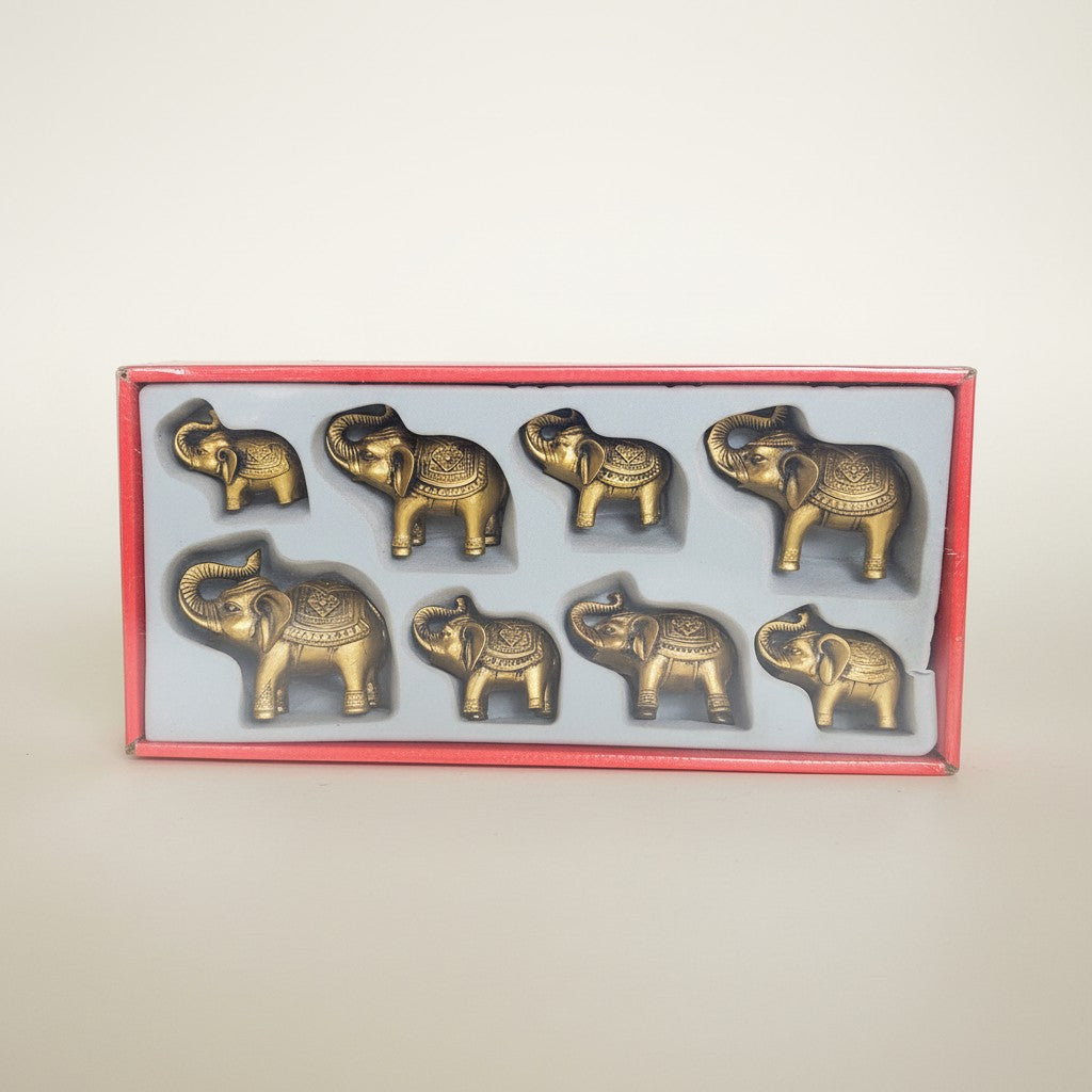 Elephant Set of 8 2" to 3" Tall