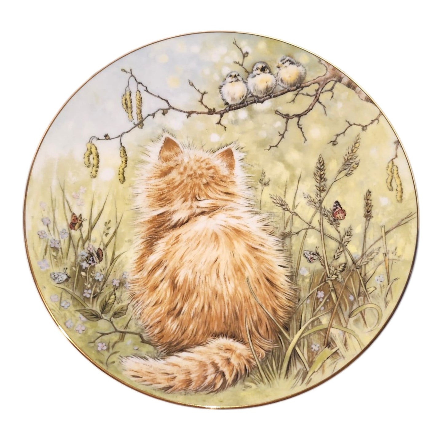 The Woodland Year Collector Plates Kittens Cats & Marten