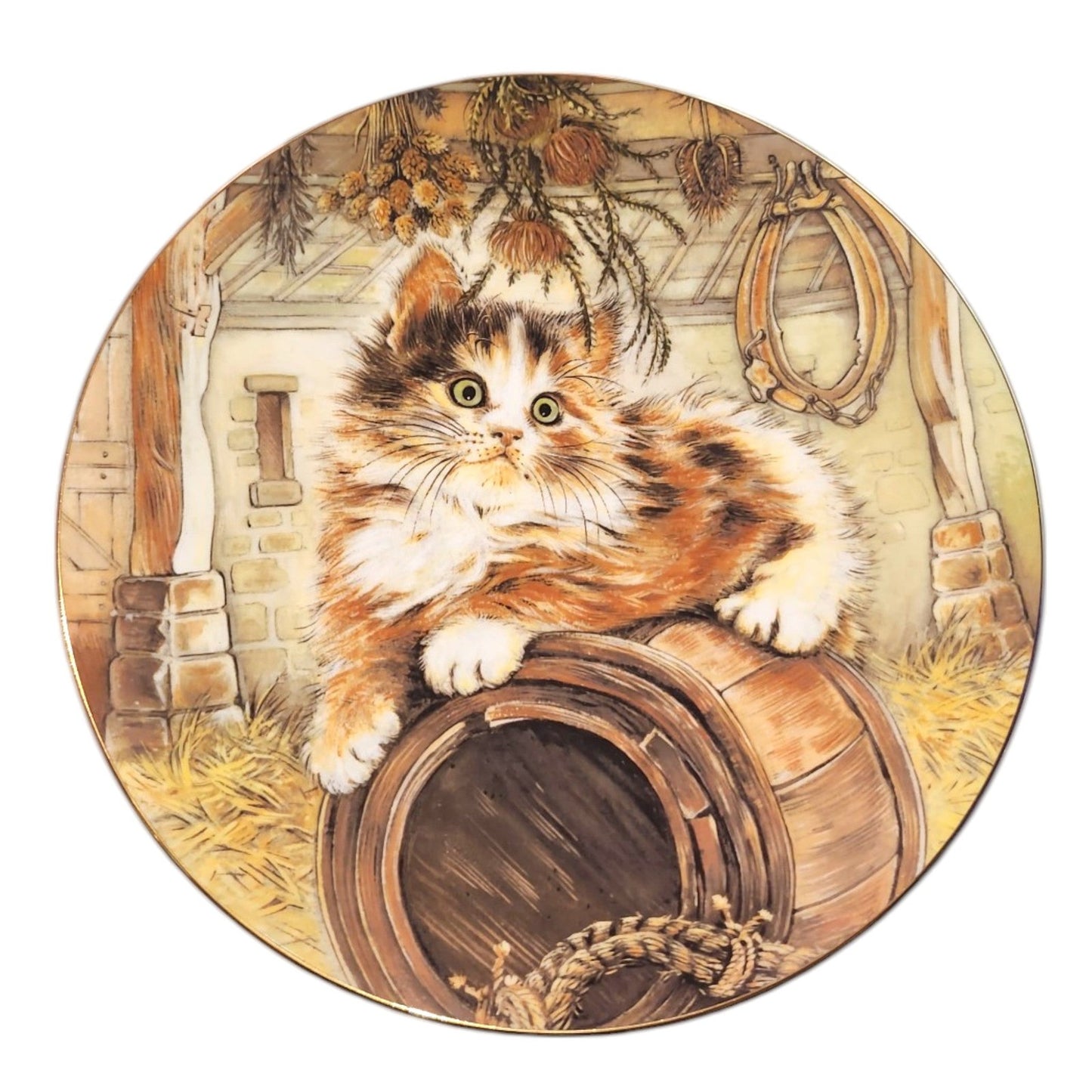 The Woodland Year Collector Plates Kittens Cats & Marten