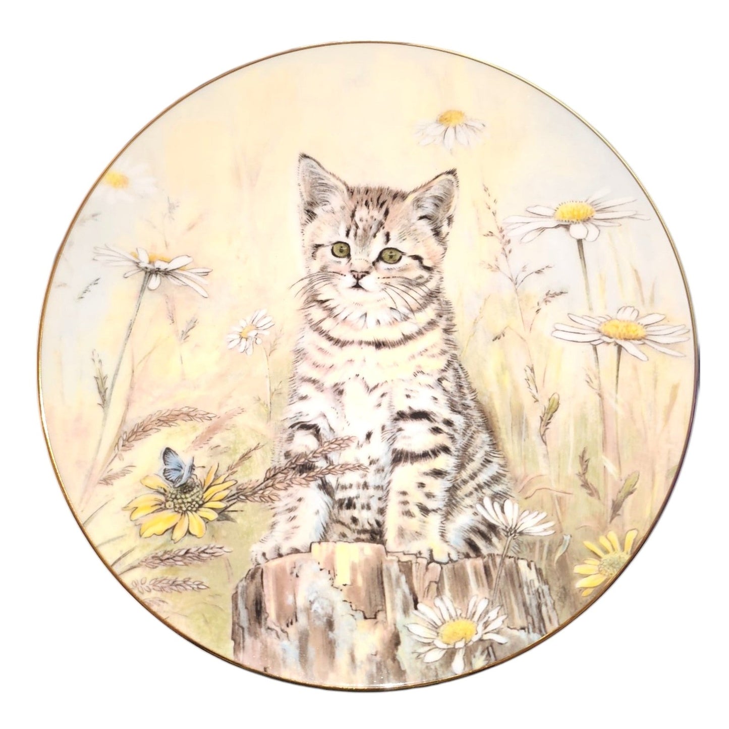 The Woodland Year Collector Plates Kittens Cats & Marten