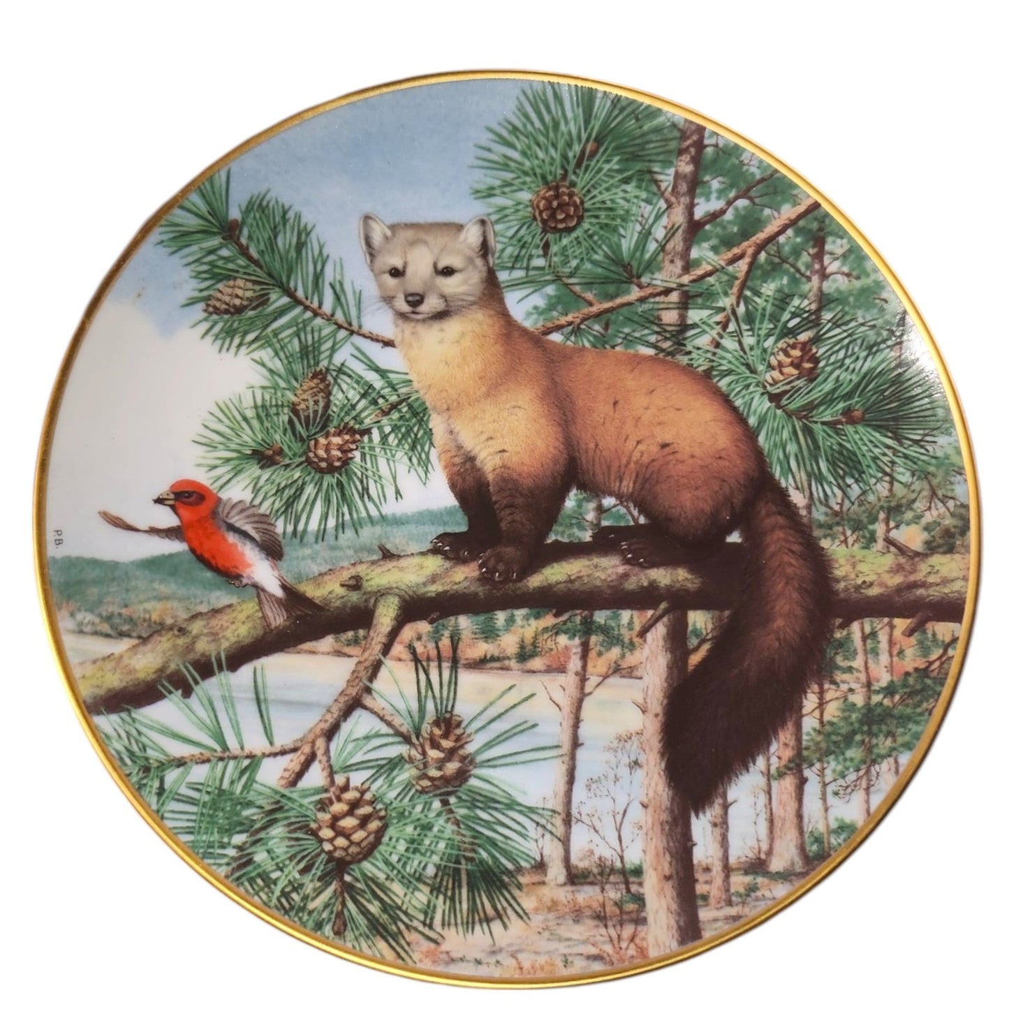 The Woodland Year Collector Plates Kittens Cats & Marten