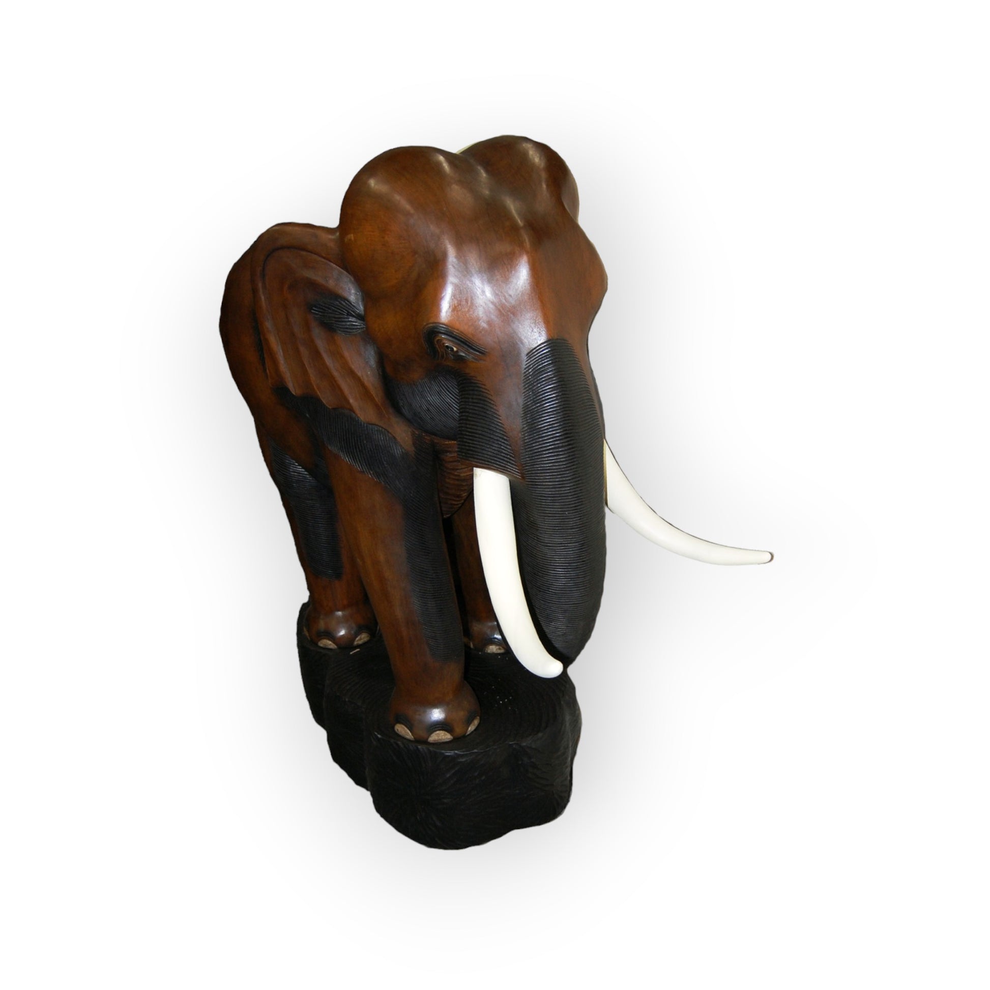 Large Wooden Elephant 52" Tall x 47 Long