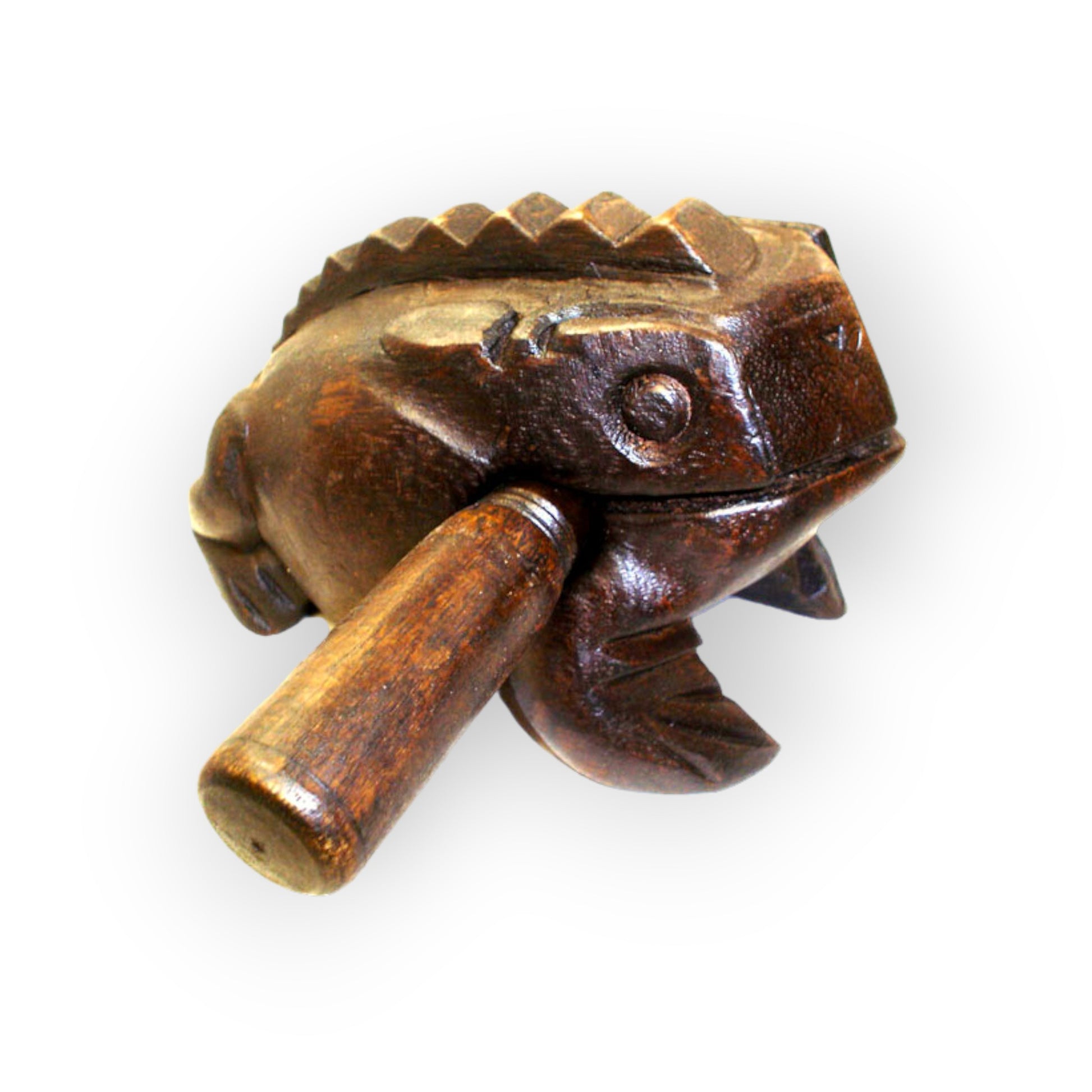 Wooden Croaking Frog 4" L Toy Guiro Dark Finish