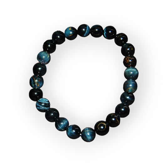 Black & Blue Tiger Eye Stone Bracelet