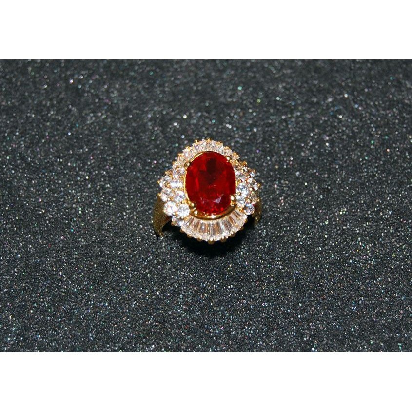 Gold dipped Red Stone Ring Size 7