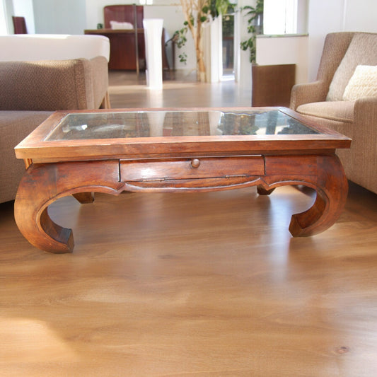 Opium Table with Glass Top