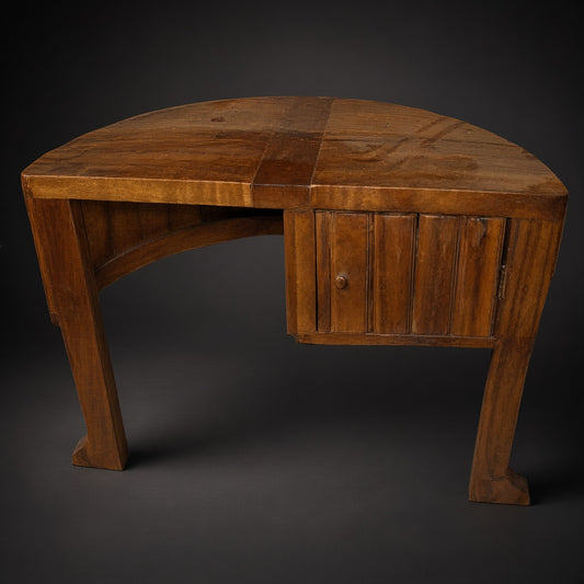 Reclaimed Teak Half Barrel Table 14.5 x 29 x 22 Inches