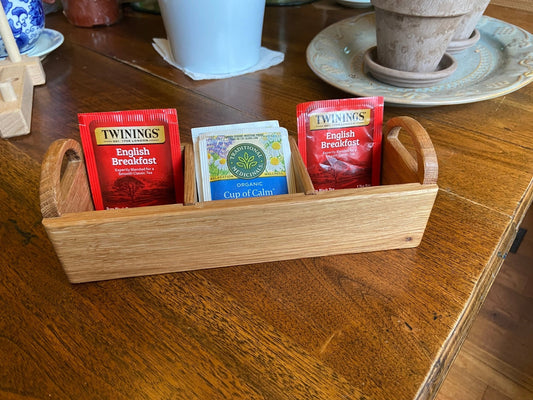Hand-made tea caddy made from White Oak.