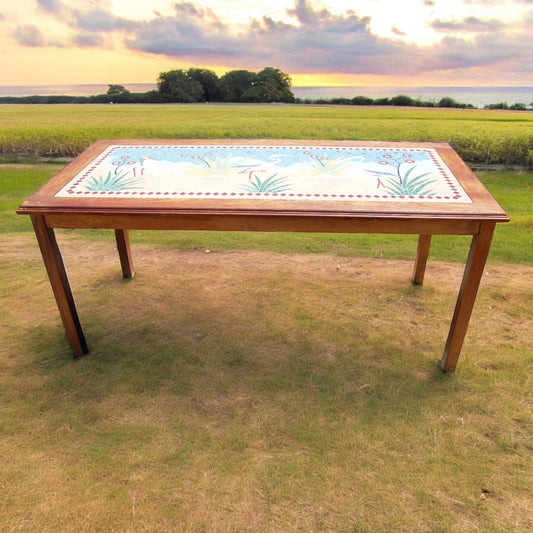 Coffee Table Mosaic Tile Inlay 33" x 60" Top